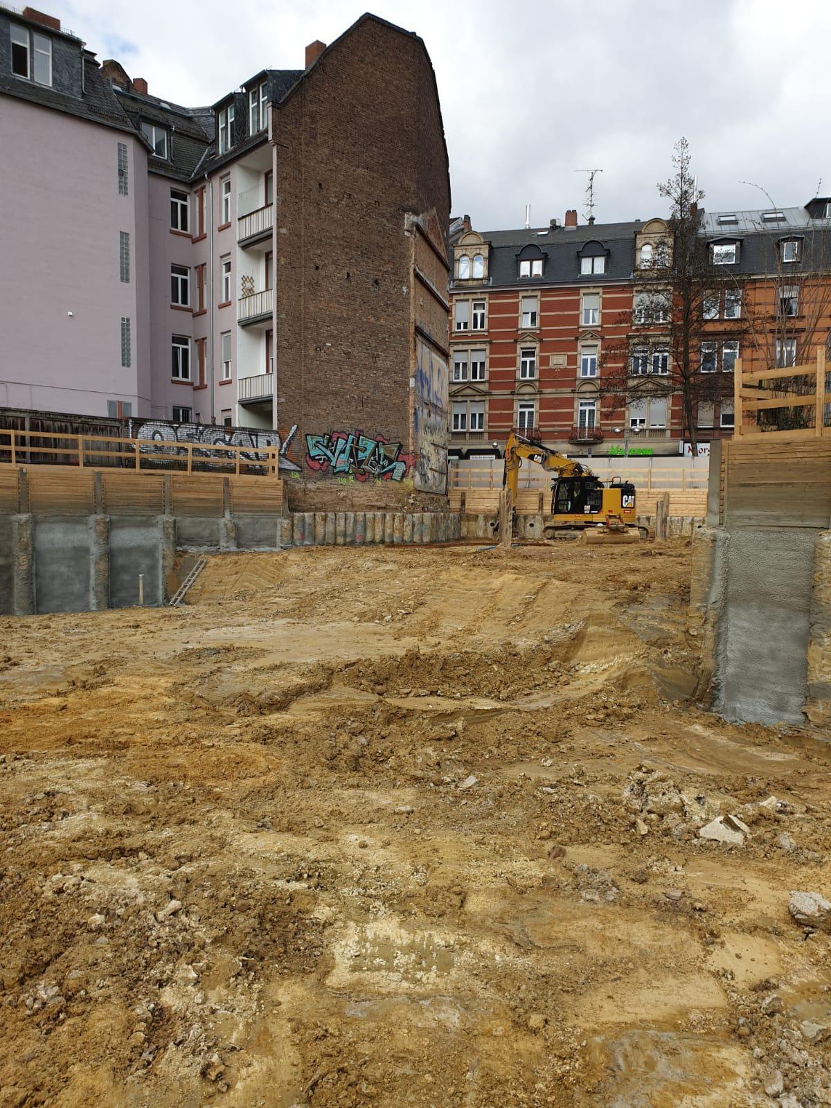 Excavation site ready for building